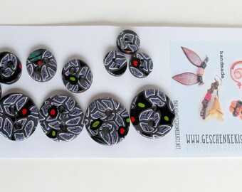 Patterned buttons from Fimo