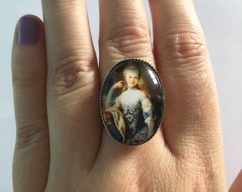 Marie Antoinette Inspired Cameo Ring