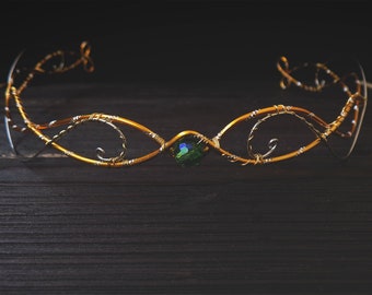 Gold Elven Circlet - Elven circlet - Elven Headpiece - Elven Crown - Wedding - Fairy - Elven Headdress - Princess - Renaissance Circlet