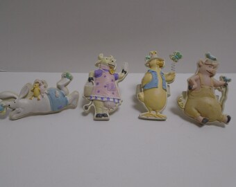Adorable Whimsical Nursery Rhyme Napkin Rings Set of 4