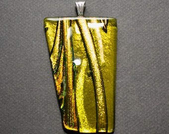 Large Dichroic Glass Pendant - Free Shipping!