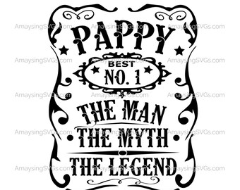 Pappy Man Myth Legend svg Fathers Day svg Man Myth Legend svg Grandfather svg Grandpa svg Pappy tshirt svg Pappy Fathers Day svg