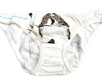 Handprinted hemp knickers