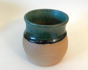 Blue Green Vessel, Ceramic Vase