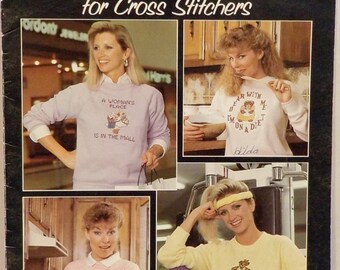 Sassy Sweats-LOL-Funny-Counted Cross Stitch Patterns For clothing or Frames 9 Patterns- by Leisure Arts