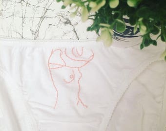 Panties embroidered - pink