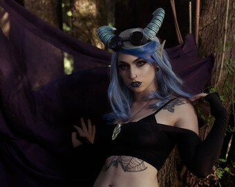Succubus Plastic Resin Crescent Horns