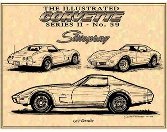 C3 corvette art | Etsy