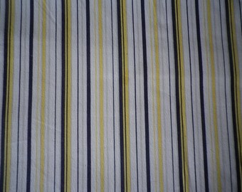 Dramatic black and yellow striped cotton mid weight broadcloth, wide range of project uses, price is for 2 metre piece