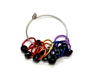 GOTHIC RAINBOW Snagless Stitch Markers