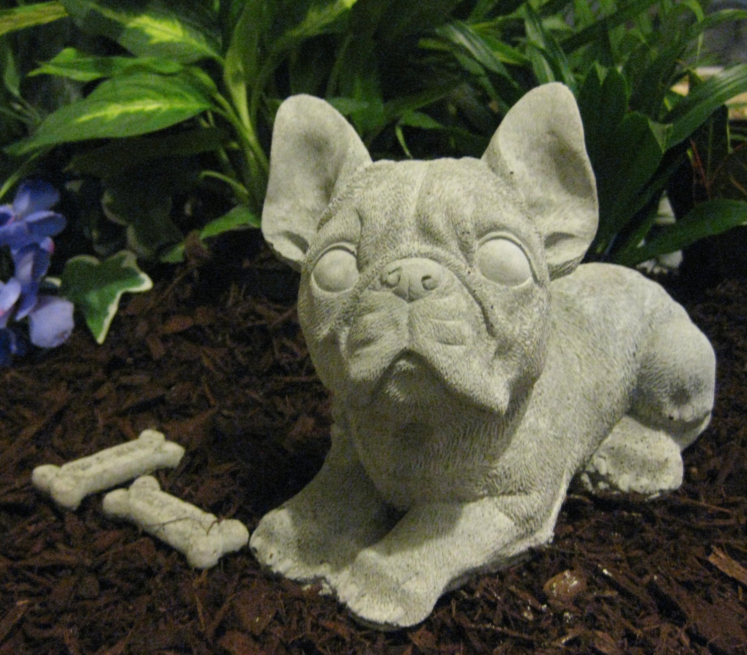 boston terrier puppy statue