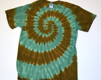 Marshlands ~ Spiral Tie Dye T-Shirt (Gildan Ultra Cotton Size M) (One of a Kind)