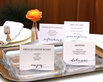buffet food labels templates