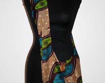 African Wax print shoulder bag.