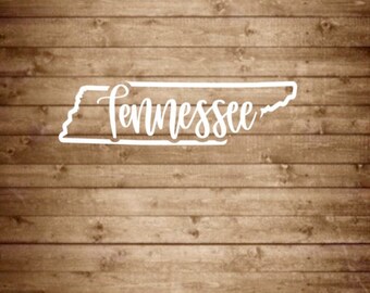Tennessee State Decal, Tennessee Decal, Tennessee Sticker, State Decal, State Sticker, State Car Decal, State Car Sticker, TN State Decal