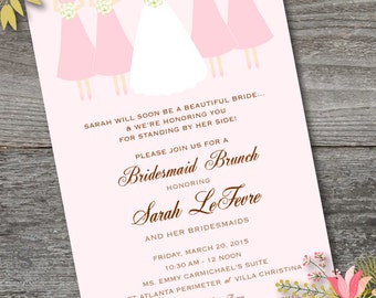 brunch with the bride bridesmaids brunch invitation bridal