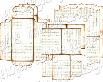Top Note Printable Album Music Notes & Plain Templates