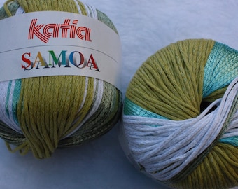 2 balls Samoa by Katia Variegated Yarns 50g balls made in Spain