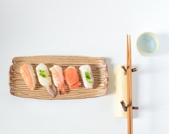 Hand Made Nerikomi Plate, Dessert plate, dinner plate, sushi plate