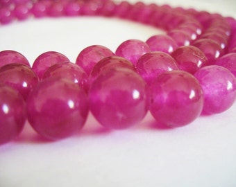 Jade Beads Pink Round 10MM
