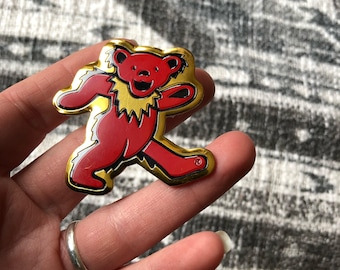 Grateful Dead Sticker-Metal Dancing Bear-2"