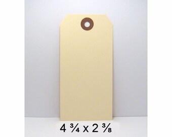 50 Large Manila Gift Tags, 4 3/4 x 2 3/8 inches
