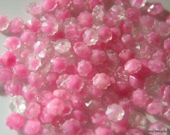 100 Tiny plastic flower beads