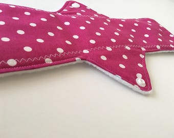 Heavy Cloth Pad | Cloth Pad | Overnight Pad| Pink Polka Dot | 12' Cloth Pad | Heavy Flow