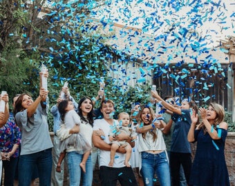 SALE! Ships Same Day! XL 12 Inch Confetti Cannon Gender Reveal Confetti Cannon Gender Reveal Cannon