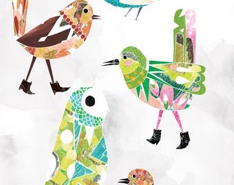 Birds In Boots - Art Print