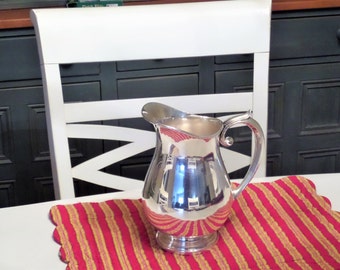 Silver Plate Pitcher by Gorham Large 4 Pint Pitcher Silverplate Water Pitcher Ice Pitcher