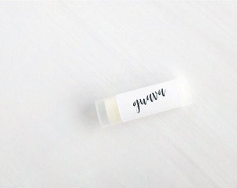 Guava Lip Moisturizer- natural lip balm- lip butter- bees wax- vitamin e- sunflower oil- cocoa butter- shea butter- aloe vera gel- soy