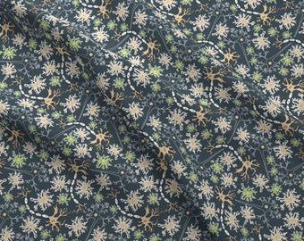 Neurons Fabric - Even More Neurons By Mag-O - Medical School Science Class Brain Cotton Fabric By The Yard With Spoonflower