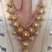 Vintage 1970s 1980s Necklace Gold Tone Color Dangles