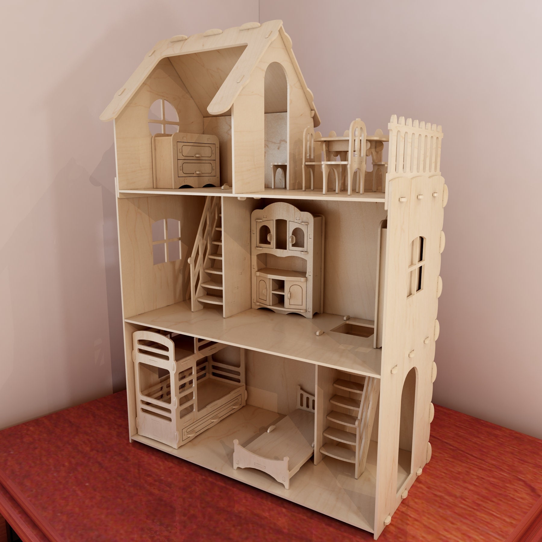 Wooden dollhouse plans
