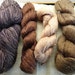 Hand spun, hand dyed silk yarn
