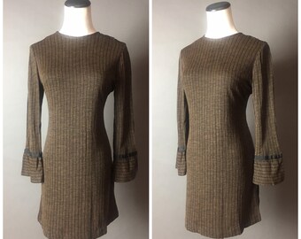 Vintage 60s dress / 1960s dress / 60s dress / shift dress / pin stripe dress / mini dress / party dress / day dress / DEADSTOCK NOS / 8488