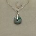 Genuine Dark Purple Green Jade Pendant, Jade Pendant Necklace, Jadeite Pendant, Donut Jade Pendant Silver, Tiny Jade Pendant