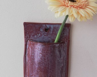 Hand made ceramic wall planter