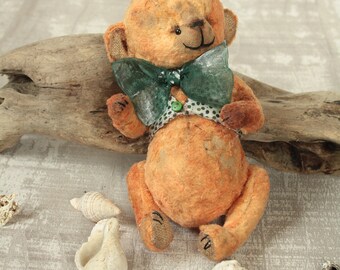 Old vintage teddy bear OOAK Dil Small antique collectible stuffed teddy bear to order