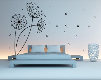 Dandelion Blowing in the wind Wall Art Sticker Decal Transfer