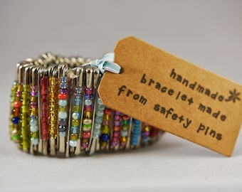 Handmade Safety Pin Bracelet