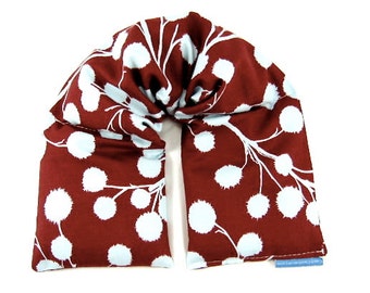 Relaxation Pillow: Heat Wrap, Hot Cold Therapy,Heat Pad, Microwave Pack, Heating Pad, Burgundy, Gift Idea