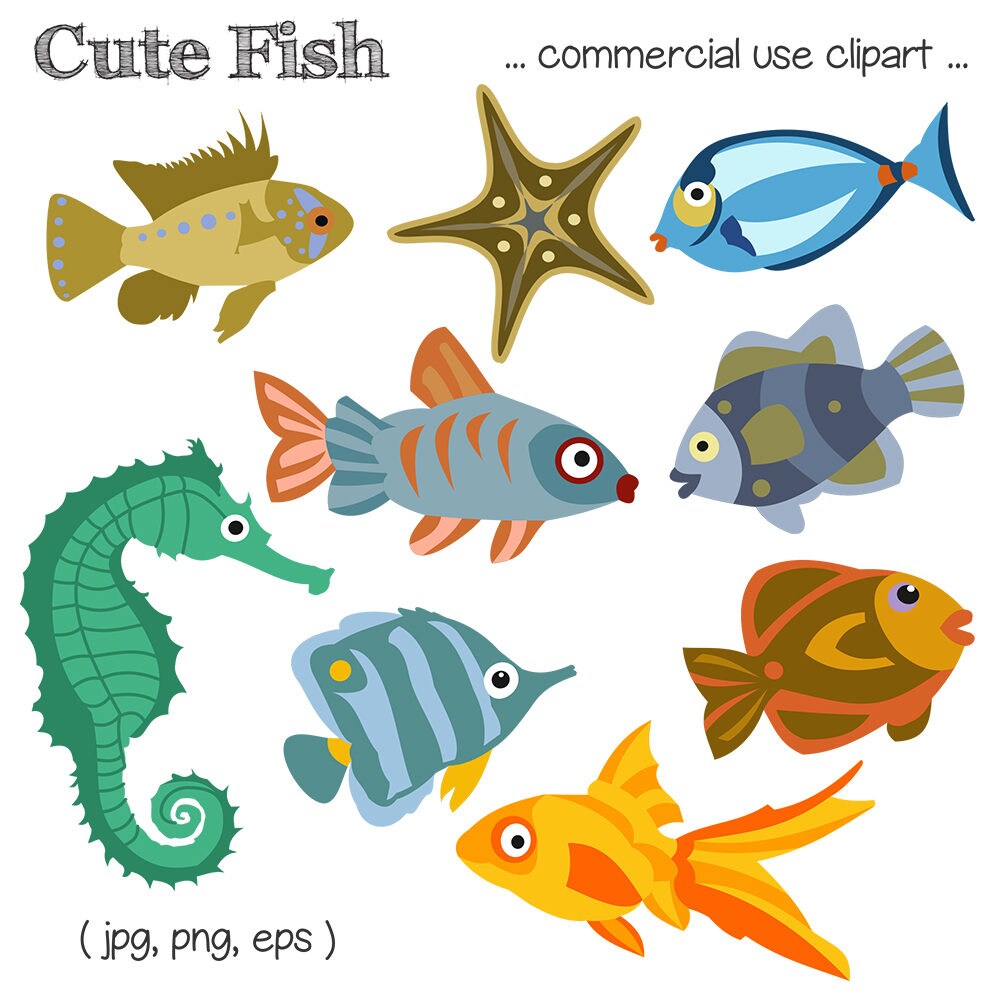 Fish Clipart Fish Clip Art Seahorse Clipart Angelfish