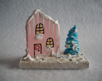 Handmade, Christmas village, mini houses, Christmas decoration, miniatures, Christmas miniatures, miniature village, doll house miniatures
