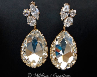 Wedding Earrings, Bridal Chandelier Swarovski Drop Earrings,Wedding Accessories