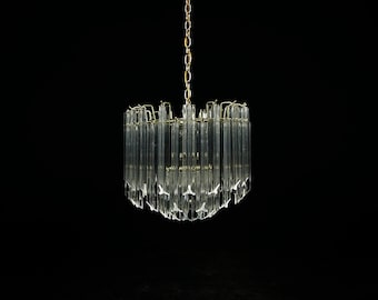 Mid century modern lucite waterfall chandelier