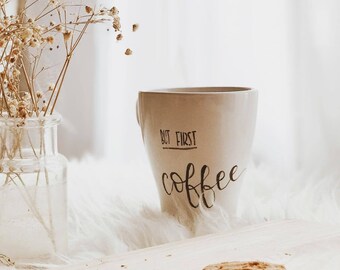 But first coffee-personalized mug with calligraphy