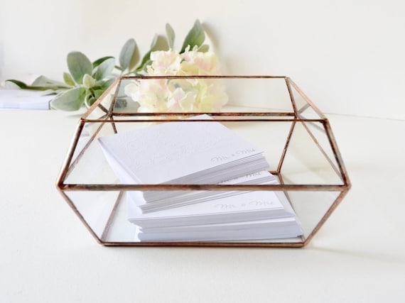 Large Glass Box Without The Lid Wedding Card Box Clear Glass