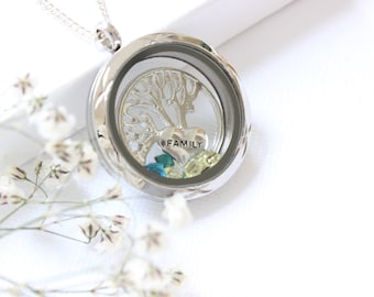 Family Tree of Life Jewelry, Grandma Gift Family Necklace, Grandmother Necklace Tree Necklace, Necklace for Grandma Jewelry Grandmother Gift